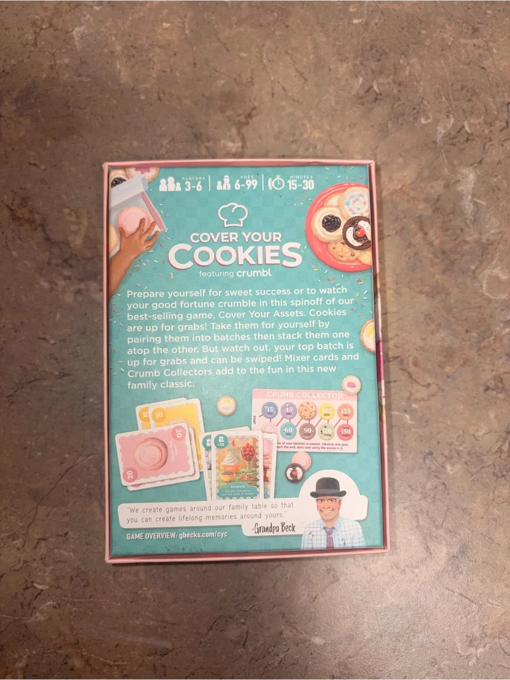 Crumbl x Grandpa Beck’s Games Cover Your Cookies Card Game